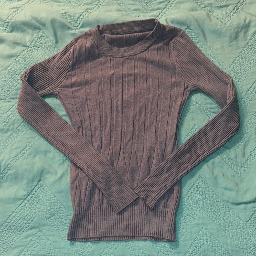 Ribbed Long Sleeve Sweater